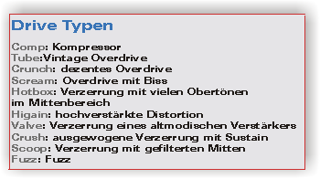 Die verschiedenen Drive Typen